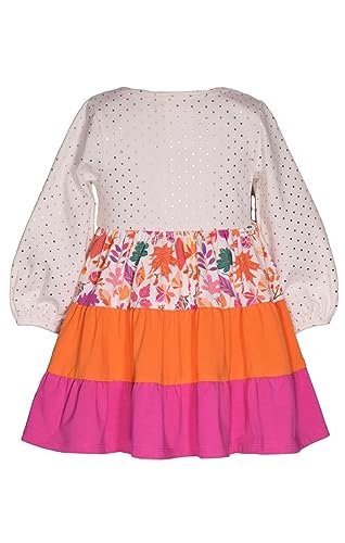 Bonnie Jean Girls 3M-16 Pink Orange Tiered Thanksgiving Harvest Dress4