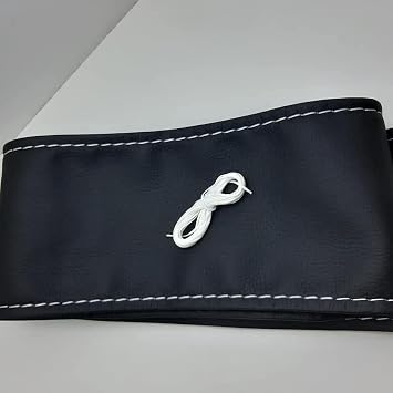 Deri Direksiyon Kılıfı Dikmeli (İğneli) Lüx Siyah Kırmızı İp 10Cm