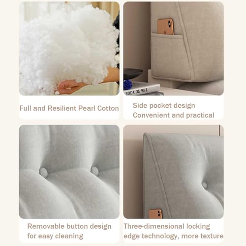 Coussin de lecture triangulaire design pour lit moderne et sofa