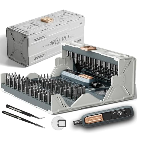 Ensemble tournevis de precision manuel 180 en 1 de haute qualite avec forets