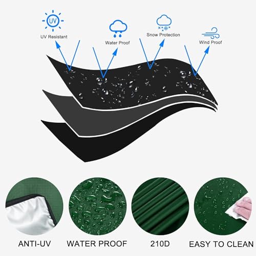 IBC Tank Abdeckung, Wassertank staubdichte Anti-UV-Schutzabdeckung, Schutzabdeckung, Schutzplane, Geeignet für 1000L IBC-Tank Container Regenwassertank (120 x 100 x 116 cm grün)