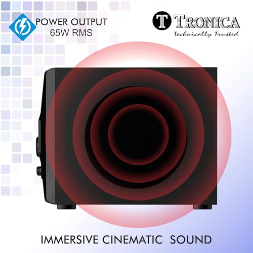 TRONICA Donald Premium 7.1 Digital 65W Bluetooth Home Theatre System with RGB LED Lights, FM, USB, AUX, TV Compatible, Remote Control 4