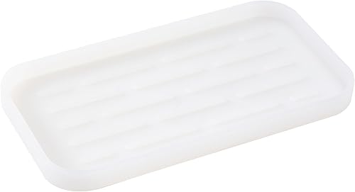 MicoYang Bandeja organizadora de fregadero de cocina de silicona para múltiples usos, soporte de esponjas fácil de limpiar para encimera o