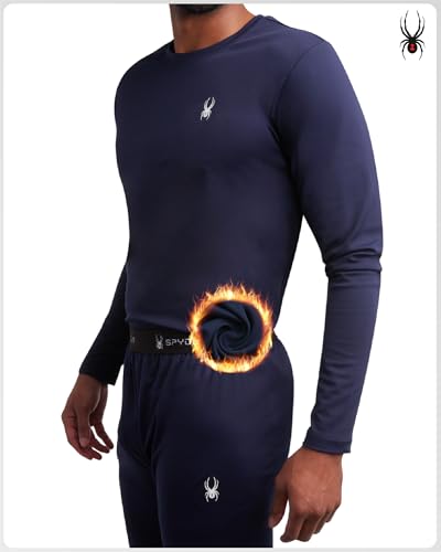 Spyder Men's Fleece Lined Thermal Underwear Set