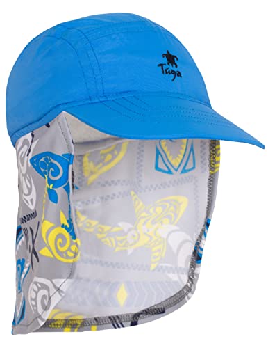 Tuga Boys Flap Sun Hat (UPF 50+), Fanatic, Small
