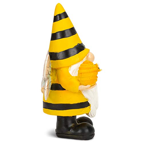 Bumble Gnome Bright Yellow And Black 6 Inches Polyresin Outdoor Garden Statue #TOP2