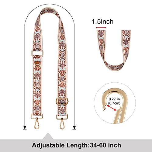 Image of Wide Crossbody Purse Strap Replacement Adjustable Shoulder Guitar Multi-pattern Style Handbag Straps