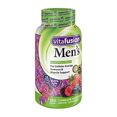 Vitafusion Men's Complete Multivitamin Gummies Natural Berry Flavors - 150 ct, Pack of 3