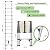 DEZEX Telescoping Ladders 16.5 FT Aluminum Ladder - One-Button Retraction Collapsible Extension Ladder for Home,RV,Attic & Loft, Lasts 330 LBS with 2 Triangle Stabilizers and 2 Detachable Hooks