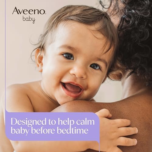 Aveeno Baby Calming Comfort Bath + Body Lotion Set, Nighttime Baby Wash & Baby Lotion with Oat Extract, Soothing Lavender & Vanilla Scent, Gently Cleanses & Helps Calm Baby Before Bedtime, 2 Items - 1