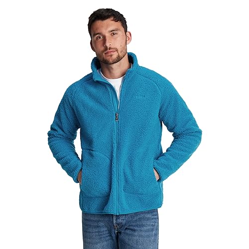 TOG24 Bamford Mens Jacket. Mens Fleece Jacket With Raglan Sleeves In Warm Sherpa Fleece Material For Extra Warmth & Comfort Plus Elasticated Cuffs, Hem & Pocket Openings