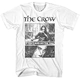 The Crow Movie It's Can't Rain All The Time Mens Short Sleeve T Shirt Vintage Style Graphic Tees White