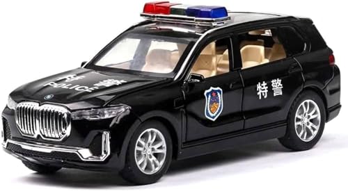 Image of SPITEN BMW X7 Police 1:32 Diecast Scale Model Alloy Metal Pull Back Toy car for Kids with Openable Doors & Light, Music Toy Vehicle for Kids - Colors as Per Stock