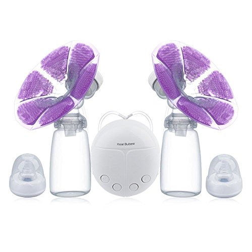 KidsTime Electric Breast Pump Double Breast Pump hands-Free Breastpump(WITH 2 x Cold Heat Pad AND 2 x Nipple)