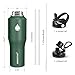 SENDESTAR Water Bottle,Wide Mouth Stainless Steel Vacuum Insulated Double Wall Keep Liquids Cold or Hot All Day,Sweat Proof Sport Design,Fit Car Cup Holder,Dark Green,32 Ounces