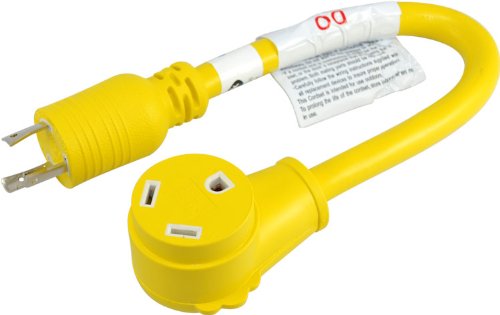 Conntek 14825 RV Generator Adapter with 30 Amp 3 Prong Locking Male Plug To RV 30 Amp Female Connector