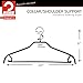 MAWA by Reston Lloyd Silhouette Series Non-Slip Space Saving Clothes Hanger with Bar & Hook for Pants and Skirts, Style 41/FRS, Set of 5, Black