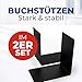 Westcott Buchstützen Schwarz (2er-Pack) | Metall 90 x 140 x 140 mm | Stabile Buchhalter für Bücher oder Ordner | Robuste Bücherständer mit 1,0 mm Materialstärke für Büro & Haushalt | E-10244 00