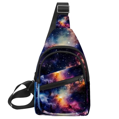 Sac à dos à bandoulière multicolore à sangle réglable et design étoilé