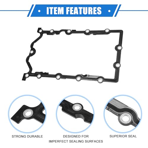 Image of Oil Pan Gasket Compatible for Mini Cooper 1.6l 1597cc 2004-2008, Durable Rubber Black Transmission Pan Gasket