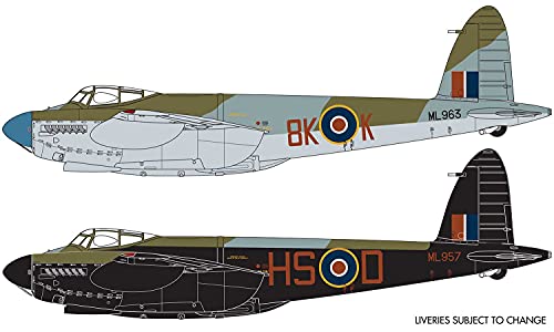 Airfix A04023 de Havilland Mosquito Series 4 Aircraft 1:72 Scale Model Kit, Black