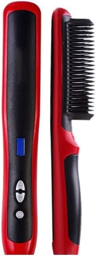 Plancha para el cabello cerámica, cepillo alisador eléctrico con calentamiento digital, antiestático miniatura 1