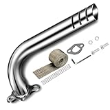 FVRITO Upgrade Header Exhaust Pipe Kit for Non Hemi Predator 212cc 196cc 6.5HP GX160 GX200 Coleman CT200u...