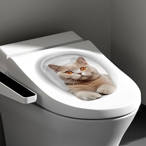 Vinilo de gato para tapa de inodoro impermeable y lavable predolo estilo b 5