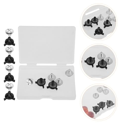 Tornillos para casco de motocicleta de 21 piezas kit de componentes negros y plateados TOPBATHY 7