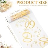 OSDUE 60th Birthday Table Runner, 28cmX10m Gold Thin Mesh Runner Roll, 60 Years Old Party Decorations, Table Cover for Birthday Anniversary Celebration Party - Image 2