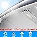 2025 Sunshade for Tesla Model Y 2024 - Foldable, No Sagging, Compatible with Tesla Y Accessories 2023 2022 2021, not fit for New Model Y 2025 Juniper (Light-Gray)