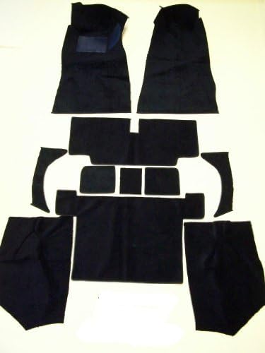 Newark Auto 68-77 Corvette Black Loop Replacement Carpet Kit with 20 Ounce Padding