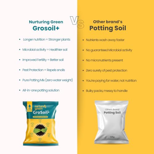 Image of Nurturing Green GroSoil+ Potting Soil Mix with Biochar, Makes 500gm Soil