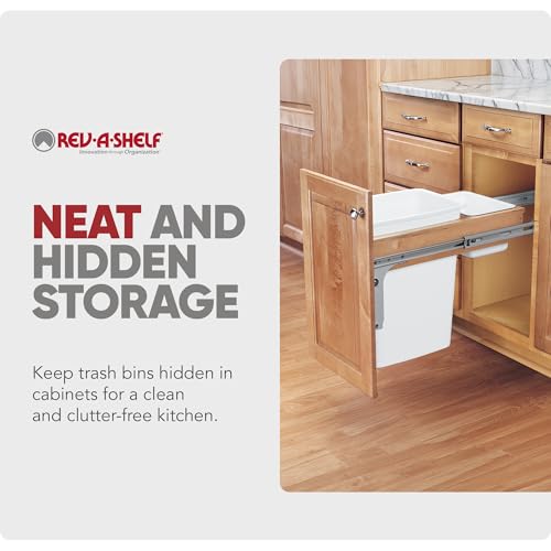 Contenedor de basura rectangular de madera 35 qt blanco miniatura 5