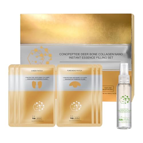 Conjunto de esencia de la piel instantánea, máscara de cara hidratante, láminas de radiancia brillante, hidratación profunda, fórmula nutritiva, 10x3cm, perfecto para mujeres