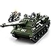 ChokGift Military Army WWII SU-85 Tank Destroyer Vehicle Building Kit Army Series Building Block Set with 2 Soldier Figures, Best Roleplay STEM Construction Toy for Boys Girls (338 PCS)