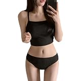 [Guo.KK7] レディース 水着 ビキニ スーツ フリル スリング レース 無地 ストラップ ツーピース水着 速乾性 快適 着痩せ 三角形 オフショル セクシー 韓国ファッション トレンド ビーチ プール リゾート 大人可愛い 水陸両用