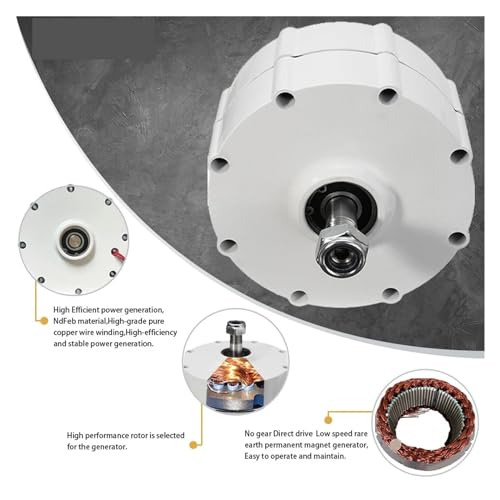 Alternateur AC aimant permanent 2000W 12V basse vitesse pour éolienne