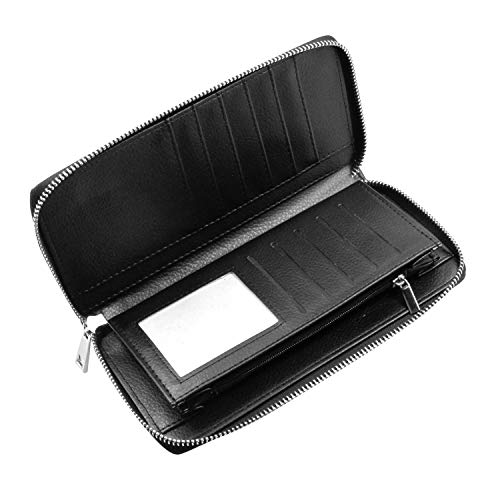 Women's Zip Around Wallet and Phone Clutch - RFID Blocking with Card Holder Organizer - Portrait of German Doberman Pinscher Dog3