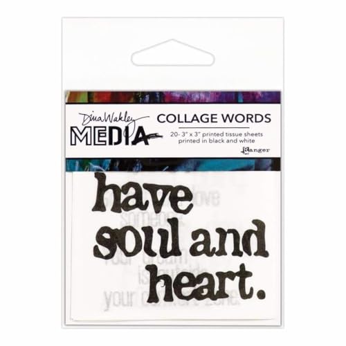 Ranger Dina Wakley Media Collage Word Pack Words