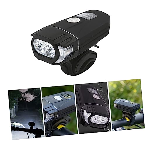 VICASKY 1Pc USB Rechargeable Bike Headlight Front Light with Battery Glare LED for Night Riding for Cycling and