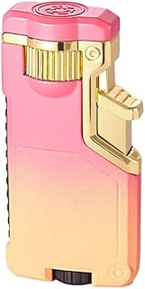 Cute Cartoon Windproof Lighter, Three Fire Switching Inflatable Lighter, Cigar Lighter, Adjustable Flame Lighter, Gift for Smoking Lovers (Color : Pink 1)