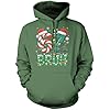 HotScamp Funny Christmas Hoodie for Kids, Teens and Adults – 67 Bruh 6-7 Hooded Sweatshirt - Six Seven Slogan Festive Meme Xmas Hoody Christmas Jumper Green Age 9-11