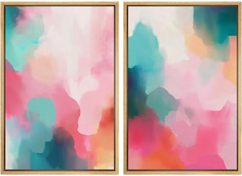 SIGNLEADER Framed Canvas Print Wall Art Monochrome and Gold Abstract Black and White Illustrations Modern Art Decorative Minimal Relax/Calm for Living Room, Bedroom, Office - 16"" x24 x2 NATURAL
