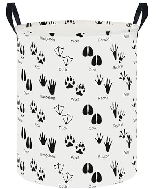 CLOCOR Collapsible Round Storage Bin/Large Storage Basket/Clothes Laundry Hamper/Toy Storage Bin (Love Elephant)