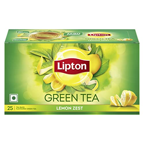 Lipton Lemon Zest Green Tea Bags, 25 Pieces