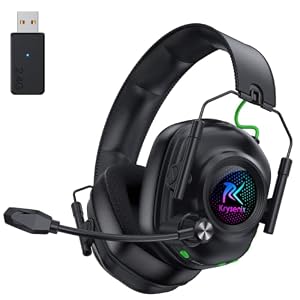 Krysenix Gaming Headset Wireless mit Mikrofon für PS5 PS4 PC Switch Handy