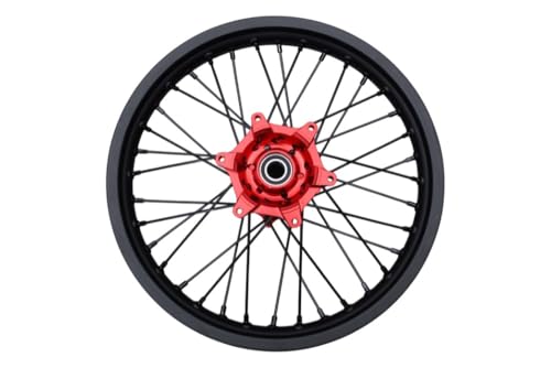 Roue arrière cross rigide 2.15x19 rouge pour supprimer les voiles sur CRF