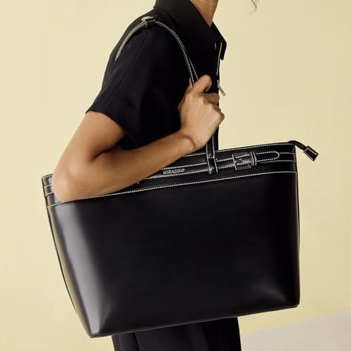 Image of Miraggio Seoul Tote Bag For Women Office Use | Tote Bags For Women Stylish Main Compartment Can Fits Upto 15 Inches Laptop | Structured Shoulder Tote Bag