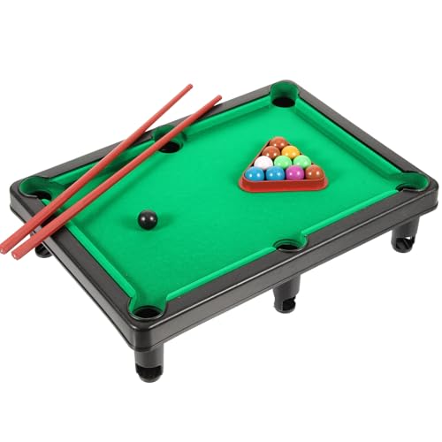 ORFOFE Mini Mesa de Billar para Juguete de Mesa de Billar Interior Material Resistente Tamaño Pequeño Juego Educativo para Padres E Hijos Adecuado para Diversión en Casa